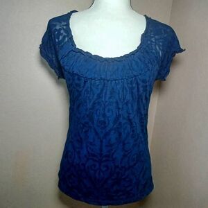 Willi Smith crop sleeve blouse Size S